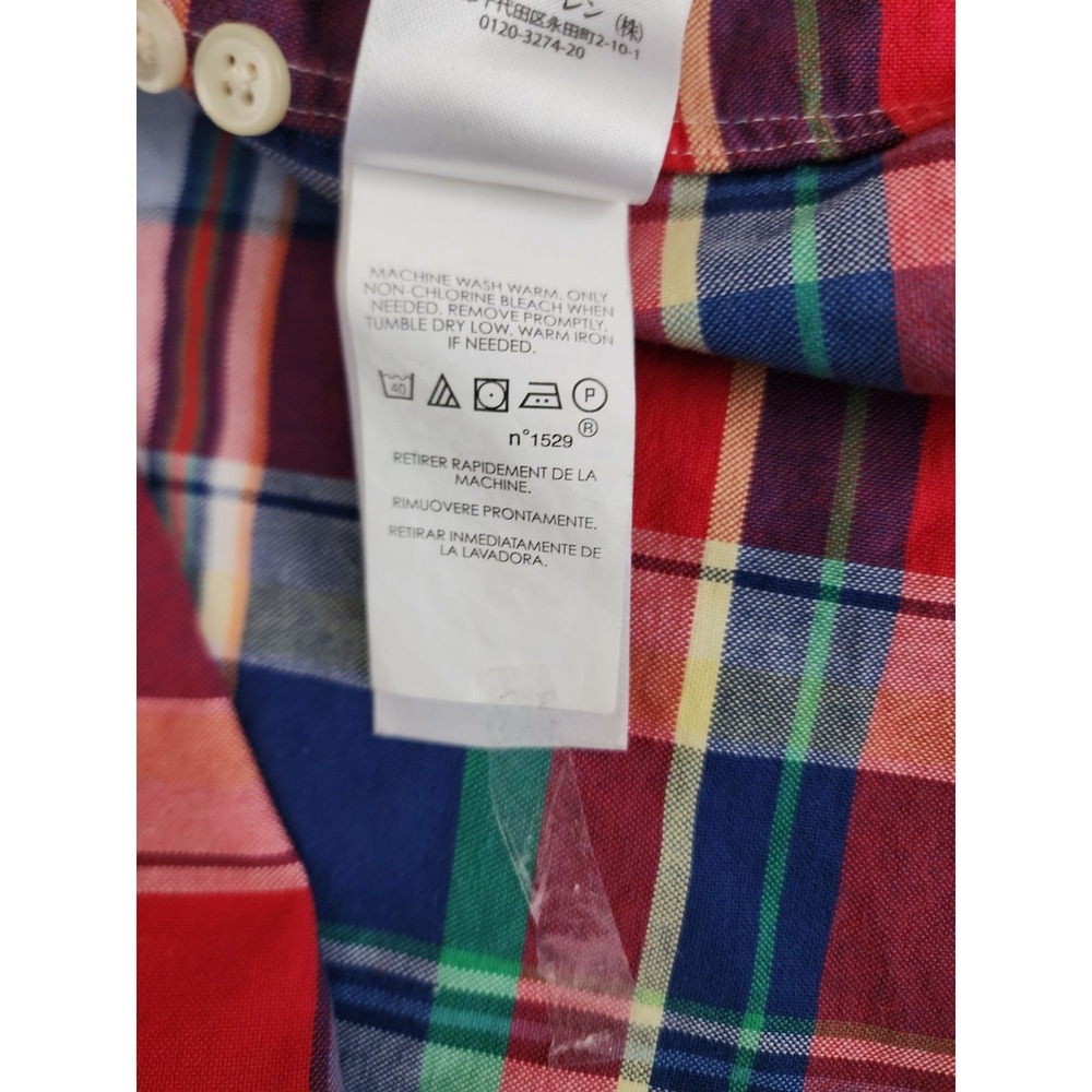 Ralph Lauren Men's Red/Multicolor Plaid Button-Up Long Sleeve Shirt Size XL/TG - Picture 12 of 16